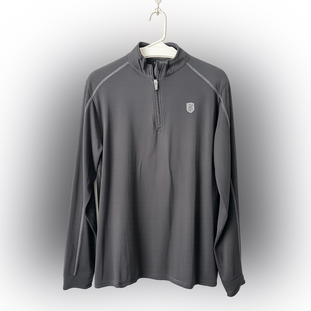 tasc Performance Bamboo Lightweight Quarter Zip Golf Black Size M - Picture 13 of 13